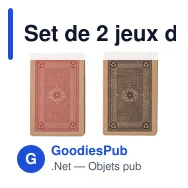 Set de 2 jeux de cartes en carton recyclé Arwen - Miniature 3