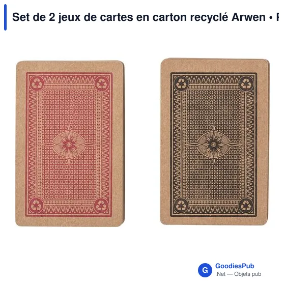Set de 2 jeux de cartes en carton recyclé Arwen - Image 3