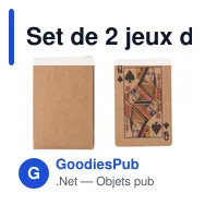 Set de 2 jeux de cartes en carton recyclé Arwen - Miniature 4