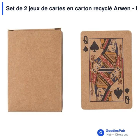 Set de 2 jeux de cartes en carton recyclé Arwen - Image 4