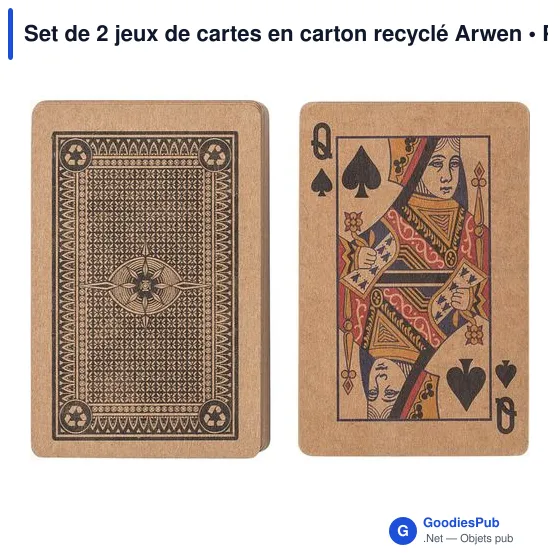 Set de 2 jeux de cartes en carton recyclé Arwen - Image 5