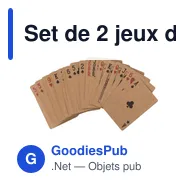 Set de 2 jeux de cartes en carton recyclé Arwen - Miniature 6