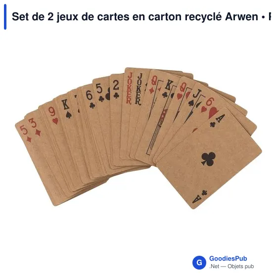 Set de 2 jeux de cartes en carton recyclé Arwen - Image 6