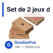 Set de 2 jeux de cartes en carton recyclé Arwen - Miniature 7