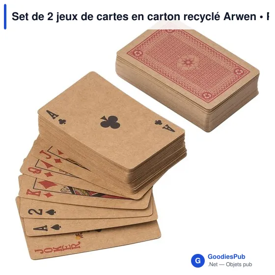 Set de 2 jeux de cartes en carton recyclé Arwen - Image 7