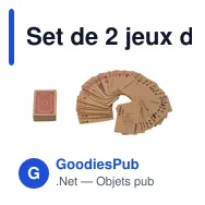 Set de 2 jeux de cartes en carton recyclé Arwen - Miniature 8