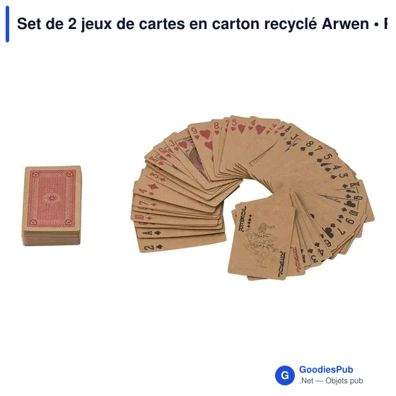 Set de 2 jeux de cartes en carton recyclé Arwen - Image 8