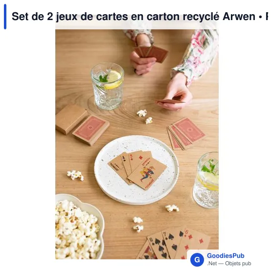 Set de 2 jeux de cartes en carton recyclé Arwen - Image 9