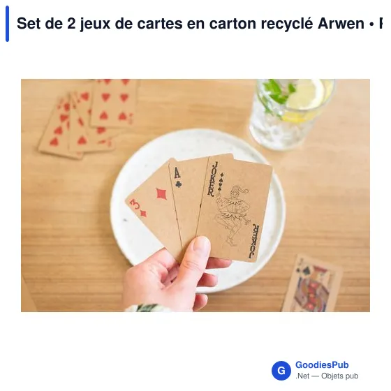Set de 2 jeux de cartes en carton recyclé Arwen - Image 10