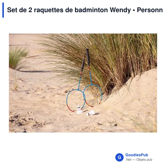 Set de 2 raquettes de badminton personnalisables avec logo - Wendy - Image 4