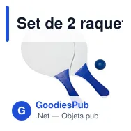 Set de 2 raquettes de plage Eliza - Miniature 3