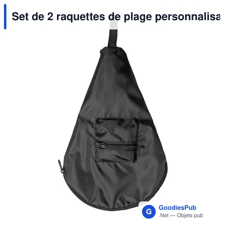 Set de 2 raquettes de plage personnalisables avec logo - Colby