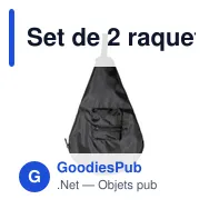 Set de 2 raquettes de plage personnalisables avec logo - Colby - Miniature 3