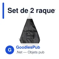Set de 2 raquettes de plage personnalisables avec logo - Colby - Miniature 5