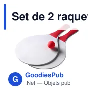 Set de 2 raquettes de plage grand modèle Fabien - Miniature 1