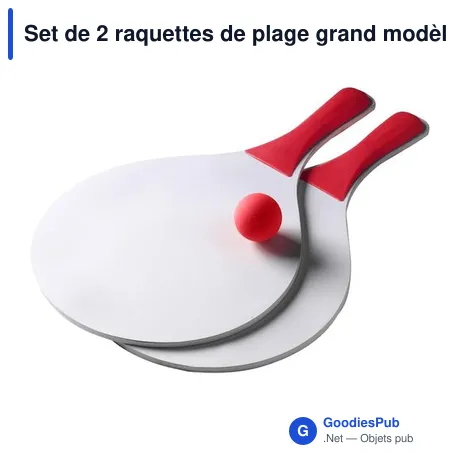 Set de 2 raquettes de plage grand modèle Fabien