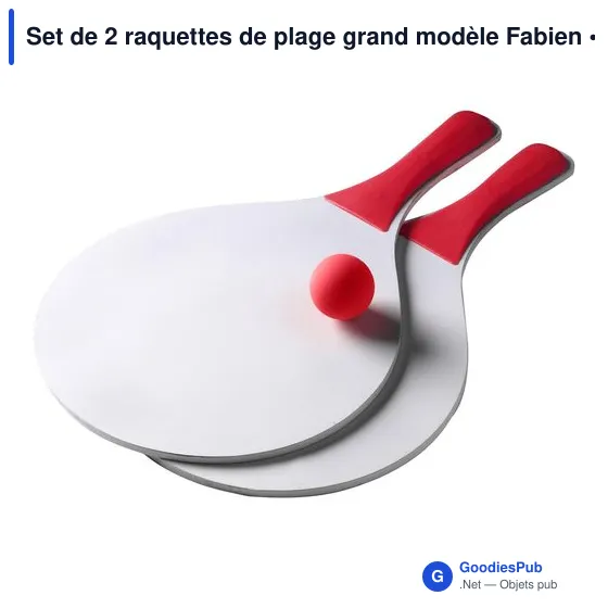 Set de 2 raquettes de plage grand modèle Fabien - Image 1