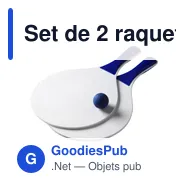 Set de 2 raquettes de plage grand modèle Fabien - Miniature 3