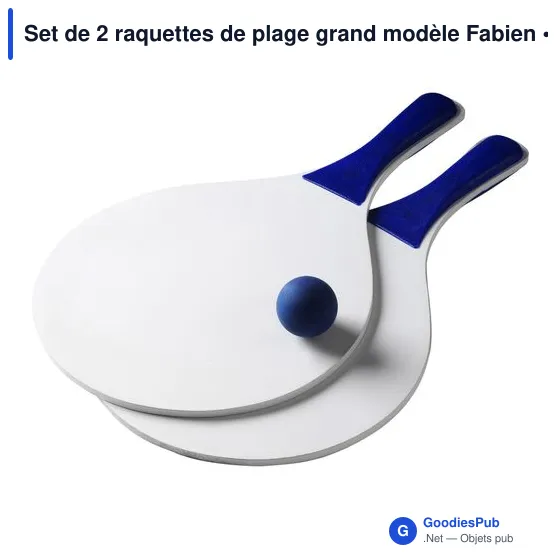 Set de 2 raquettes de plage grand modèle Fabien - Image 3