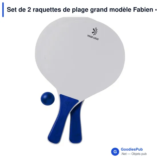 Set de 2 raquettes de plage grand modèle Fabien - Image 4