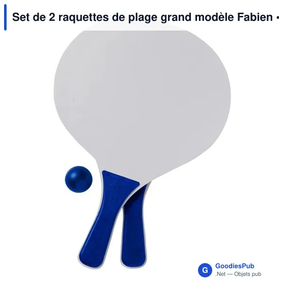 Set de 2 raquettes de plage grand modèle Fabien - Image 6