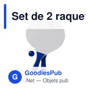 Set de 2 raquettes de plage grand modèle Fabien - Miniature 9