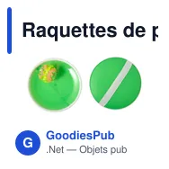 Raquettes de plage personnalisables avec logo - Set de 2 Lottie - Miniature 2