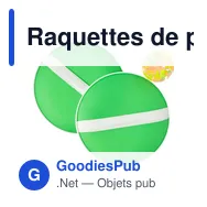Raquettes de plage personnalisables avec logo - Set de 2 Lottie - Miniature 3