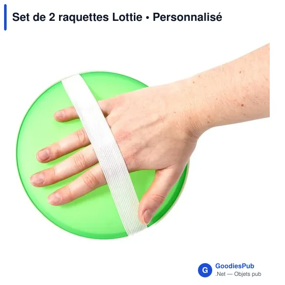 Raquettes de plage personnalisables avec logo - Set de 2 Lottie - Image 4