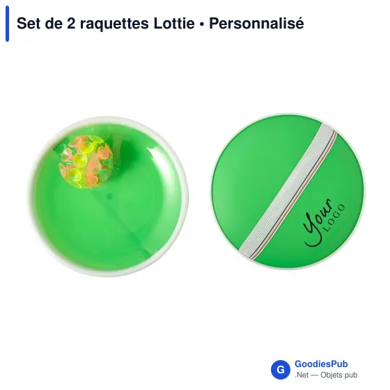 Raquettes de plage personnalisables avec logo - Set de 2 Lottie - Image 5