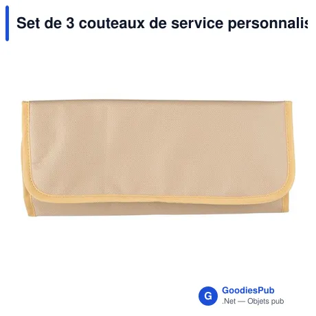 Set de 3 couteaux de service personnalisables Evelisse avec logo