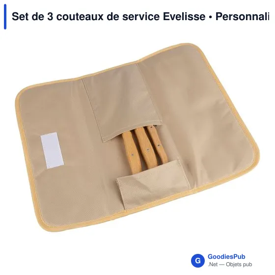 Set de 3 couteaux de service personnalisables Evelisse avec logo - Image 3