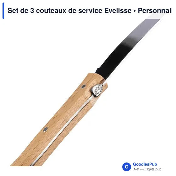 Set de 3 couteaux de service personnalisables Evelisse avec logo - Image 4