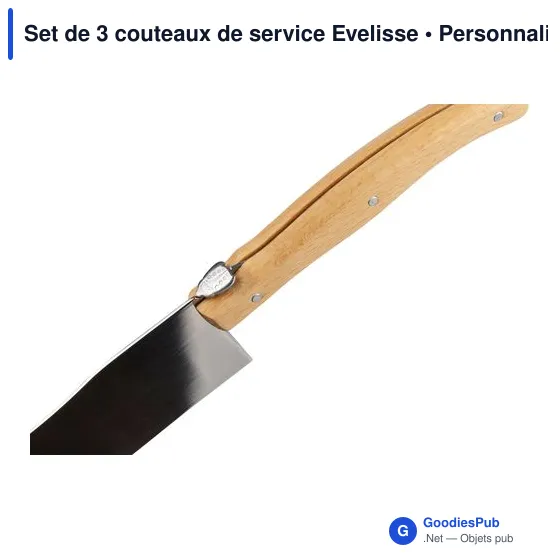 Set de 3 couteaux de service personnalisables Evelisse avec logo - Image 5