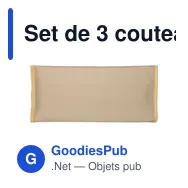 Set de 3 couteaux de service personnalisables Evelisse avec logo - Miniature 6
