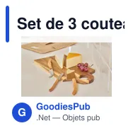 Set de 3 couteaux de service personnalisables Evelisse avec logo - Miniature 7