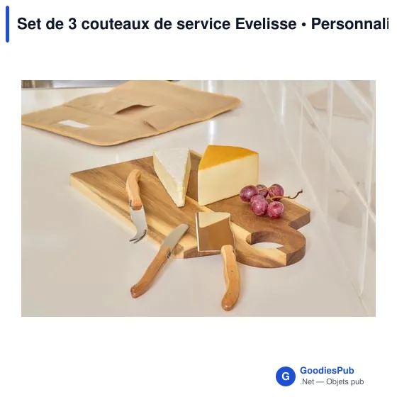 Set de 3 couteaux de service personnalisables Evelisse avec logo - Image 7