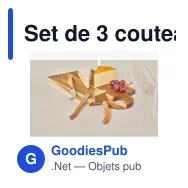 Set de 3 couteaux de service personnalisables Evelisse avec logo - Miniature 8