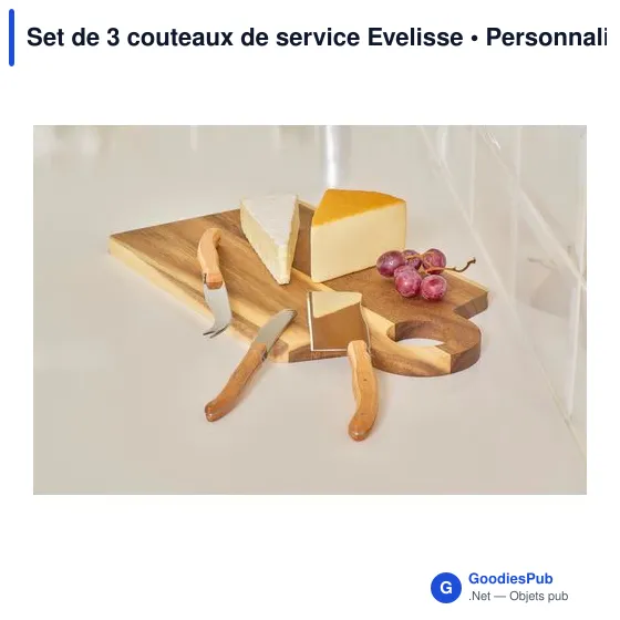 Set de 3 couteaux de service personnalisables Evelisse avec logo - Image 8