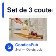 Set de 3 couteaux de service personnalisables Evelisse avec logo - Miniature 9