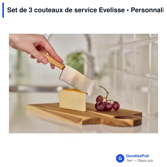 Set de 3 couteaux de service personnalisables Evelisse avec logo - Image 9