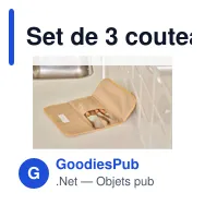 Set de 3 couteaux de service personnalisables Evelisse avec logo - Miniature 10
