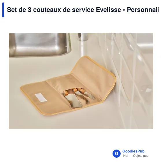 Set de 3 couteaux de service personnalisables Evelisse avec logo - Image 10