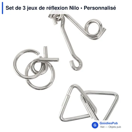 Jeux de réflexion personnalisables Nilo avec logo - Set de 3 - Image 3