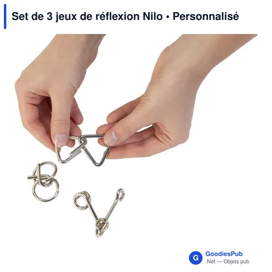 Jeux de réflexion personnalisables Nilo avec logo - Set de 3 - Image 4
