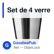 Set de 4 verres à shot en inox Benjamin - Miniature 1