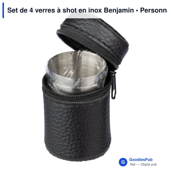 Set de 4 verres à shot en inox Benjamin - Image 4