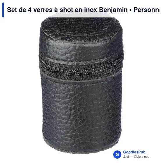 Set de 4 verres à shot en inox Benjamin - Image 5