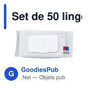 Lingettes désinfectantes personnalisables Estella avec logo - Miniature 1