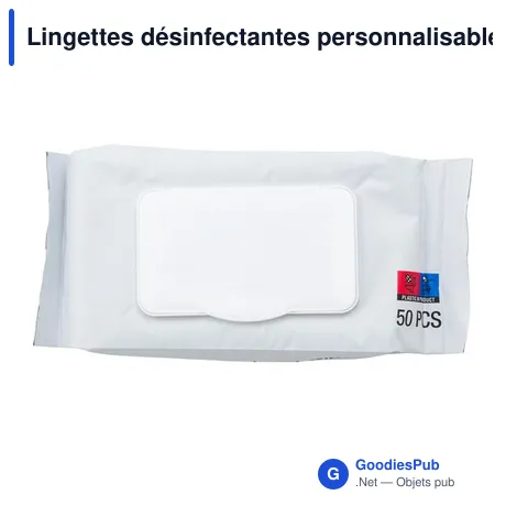 Lingettes désinfectantes personnalisables Estella avec logo